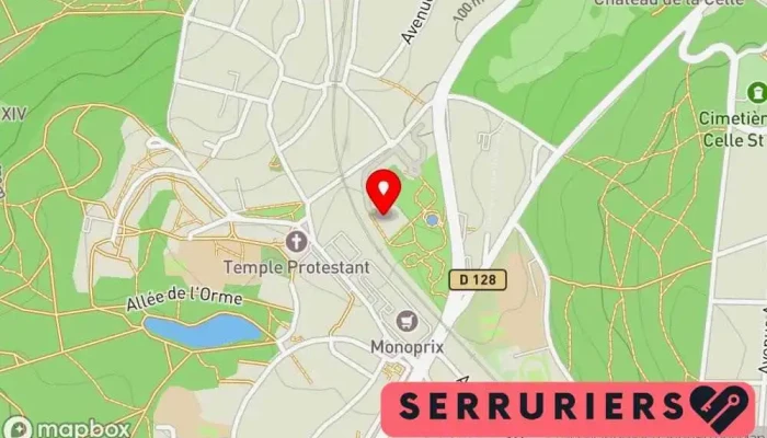 carte de 2BS FERMETURES / SERRURERIE Serrurier, Magasin de rideaux et stores, Vitrerie - miroiterie à La Celle-Saint-Cloud