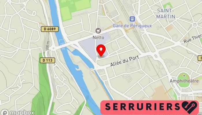 carte de Ab Services 24 Service de serrurerie d'urgence, Serrurier, Magasin de coffres-forts à Périgueux