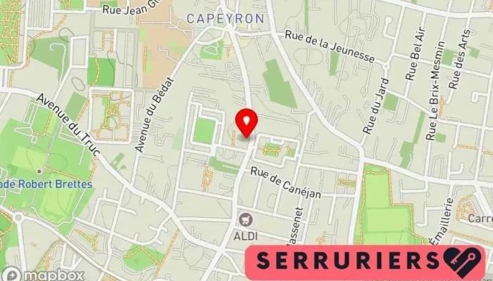 carte de Alpha Fermetures Serrurier, Fenêtre en aluminium, Service de serrurerie d'urgence, Service de reproduction de clés, Magasin de coffres-forts à Mérignac