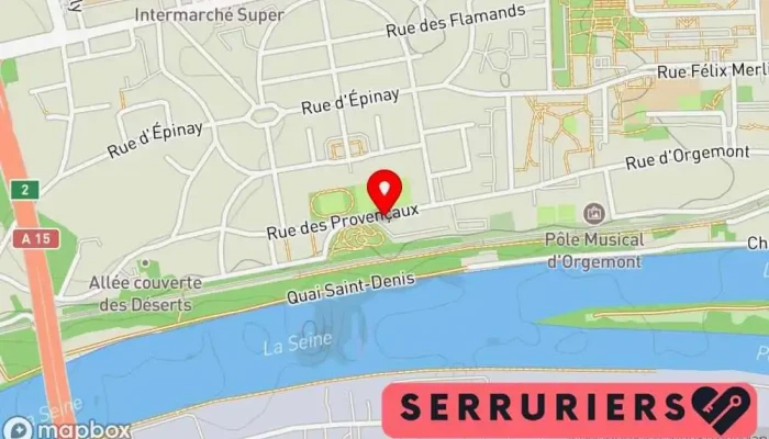 carte de AM.Service Service de serrurerie d'urgence à Argenteuil