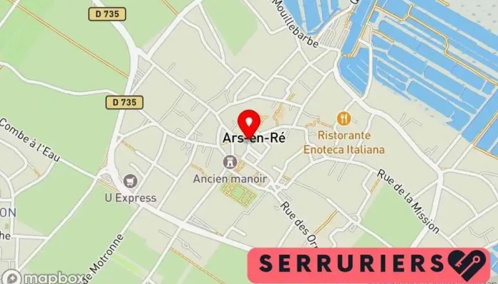 carte de Ars-en-Ré  à Ars-en-Ré
