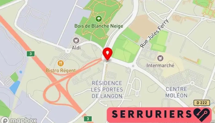 carte de Art du serrurier Serrurier à Langon