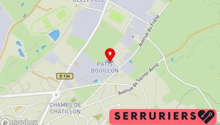 carte de AS SERRURERIE Serrurier à Châtillon-sur-Thouet