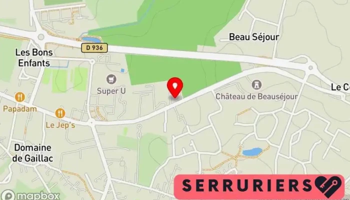 carte de Benj Lock Home Services Serrurier, Vitrier à Fargues-Saint-Hilaire
