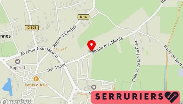 Brouilloux Metallerie -  Carte - Sury-le-comtal