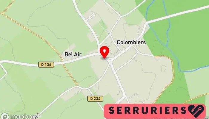 carte de Colombiers  à Colombiers
