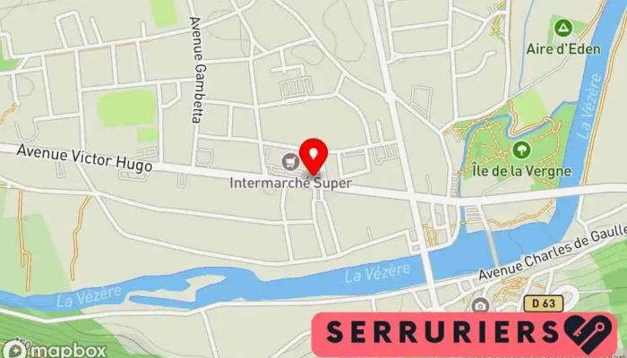 carte de CORDONNERIE JMD Cordonnier à Terrasson-Lavilledieu