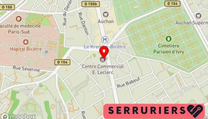 carte de Cordonnier/Serrurier dans Centre Leclerc Cordonnier, Serrurier à Le Kremlin-Bicêtre