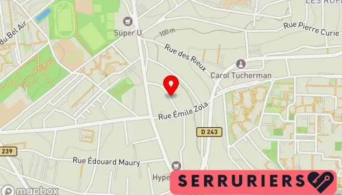 carte de DEBLOCK Assistance Serrurier, Entreprise de transformation des métaux à Fontenay-sous-Bois