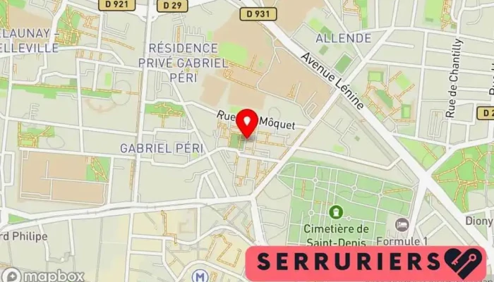 carte de DÉPANNAGE ÉLITE Service de serrurerie d'urgence à Saint-Denis