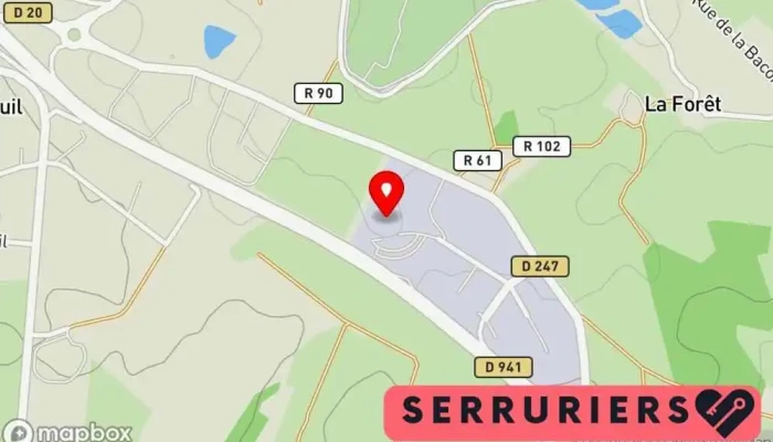 carte de DGC SERRURERIE Atelier de métallerie à Verneuil-sur-Vienne