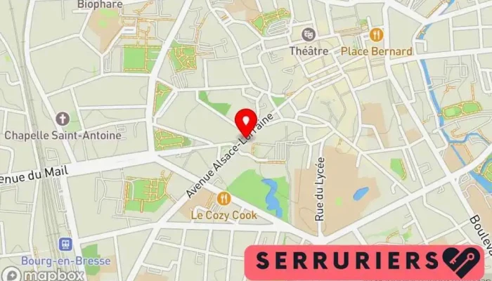 Dubois Serrurerie -    Serrurier Bourg En Bresse Carte - Bourg-en-bresse