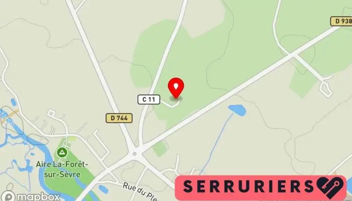 carte de EIRL Lamiré Entreprise de métallurgie, Forgeron, Charpentier, Serrurier à La Forêt-sur-Sèvre