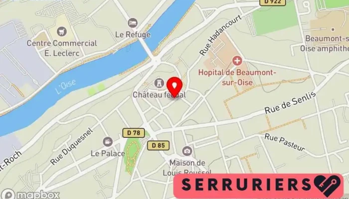 carte de Etablissement Laroche Électricien, Service de serrurerie d'urgence, Vitrerie - miroiterie, Chauffagiste, Plombier, Service d'assainissement à Beaumont-sur-Oise