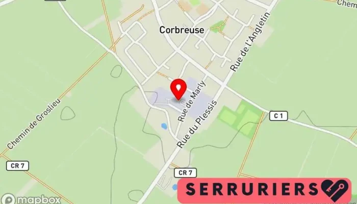 carte de FAAB Ferronnerie d'Art Arnaud Beynet Service de serrurerie d'urgence à Corbreuse