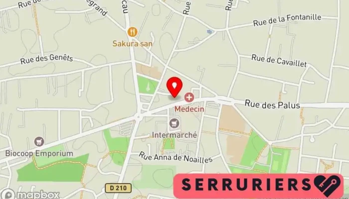 carte de Fermetures Parempuyriennes Fournisseur de portes de garage, Entrepreneur spécialisé dans les clôtures, Vitrier, Serrurier, Atelier de métallerie, Magasin de stores et de rideaux à Parempuyre
