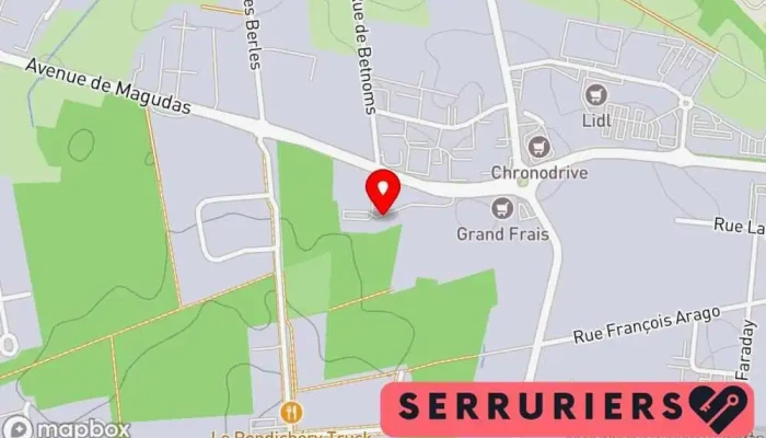 carte de HELP Confort Bordeaux Nord Ouest Plombier, Menuisier, Électricien, Vitrerie - miroiterie, Serrurier, Peintre en bâtiment à Le Haillan
