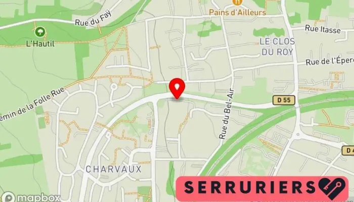 carte de Heras Serrurerie Serrurier, Fenêtre en aluminium, Magasin de coffres-forts à Andrésy