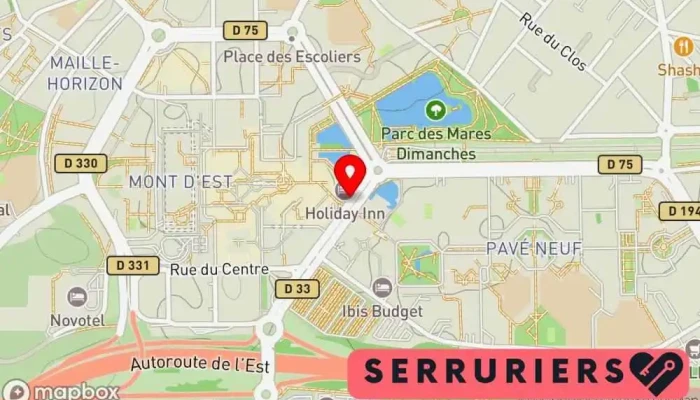 carte de Kss Depannage Serrurier à Noisy-le-Grand
