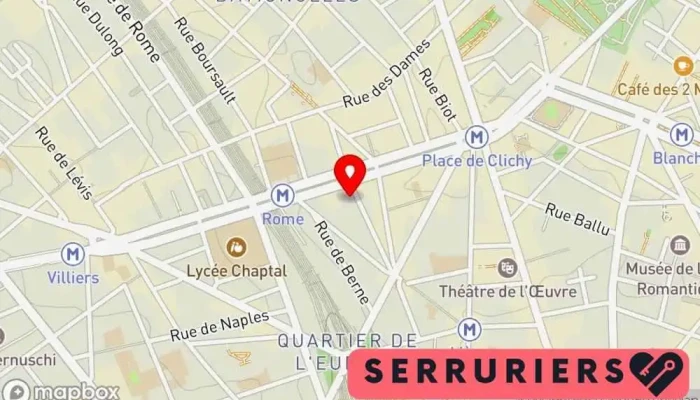 La Serrurerie Du 8eme   Picard Serrures Carte - Paris