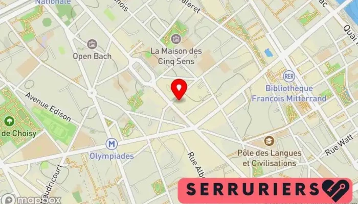 carte de Le spécialiste de la clef - France serrurerie Serrurier, Service de serrurerie d'urgence, Service de reproduction de clés, Cordonnier à Paris