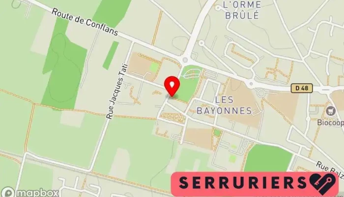 carte de Leclerc Serrurerie Service de serrurerie d'urgence, Vitrerie - miroiterie, Serrurier, Menuisier à Herblay-sur-Seine