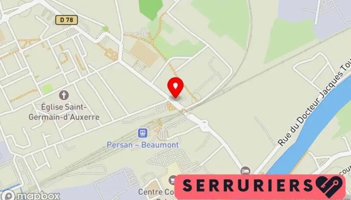 carte de Les Artisans Compagnons Serrurier, Service de serrurerie d'urgence, Plombier, Vitrier à Persan