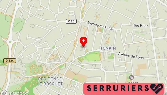 carte de Les Clefs du Bonheur Pau Service de serrurerie d'urgence, Serrurier à Billère
