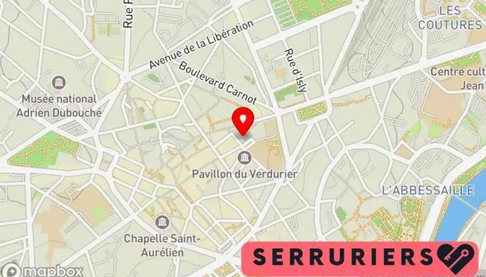 carte de Les Clés Du Paradis Serrurier à Limoges