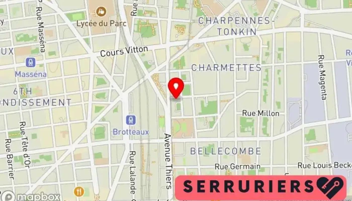 Lyon Serrurier 247 Carte - Lyon