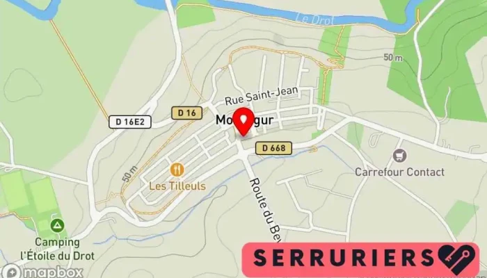 carte de Monségur  à Monségur