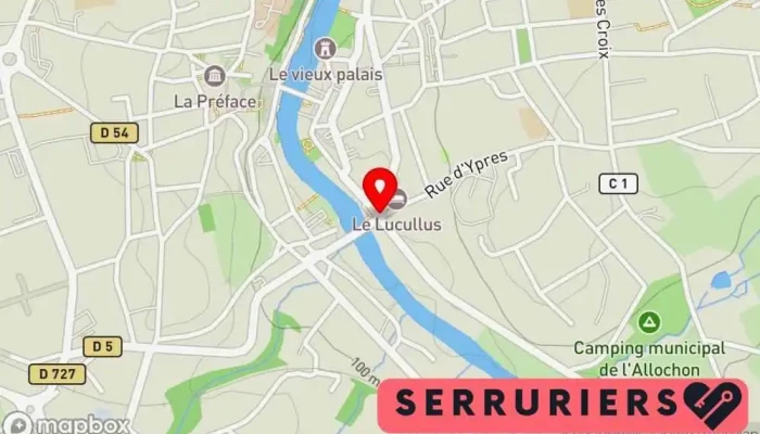 carte de Montmorillon  à Montmorillon