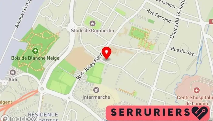 carte de Multi Services Dépannage Serrurier à Langon