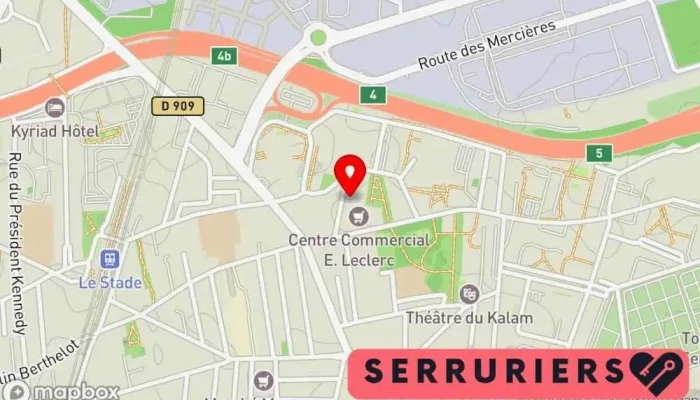 carte de O'clock Assistance Service de serrurerie d'urgence à Colombes