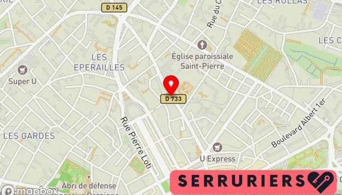 carte de Pinet Jerome Serrurier à Royan