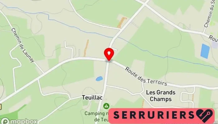 carte de PRIEM Menuiserie Vitrerie Serrurerie Volet roulant Vitrerie - miroiterie, Service de serrurerie d'urgence à Teuillac