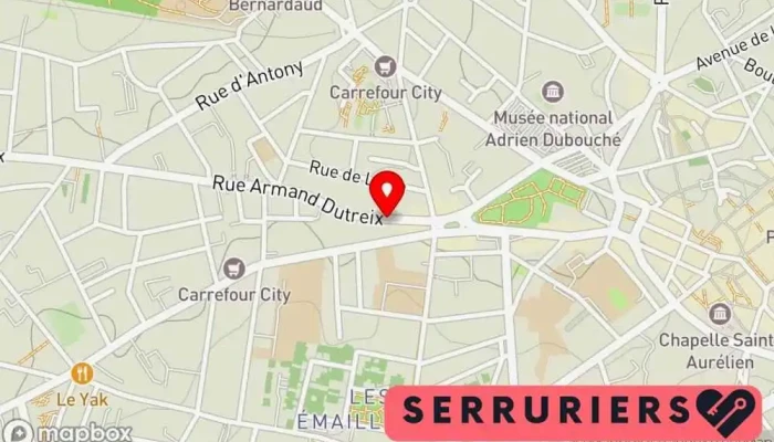 carte de QLS Serrurerie Serrurier à Limoges