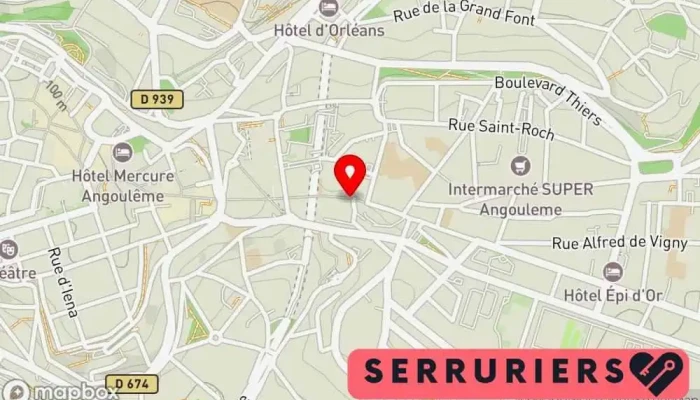 carte de QUICK SERVICES Service de reproduction de clés, Cordonnier, Graveur, Papeterie à Angoulême