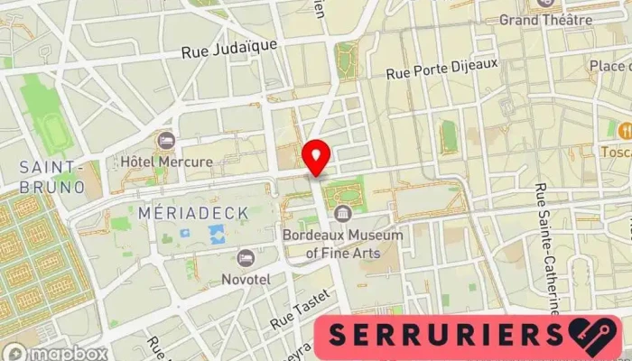 carte de REMY SERRURERIE BORDEAUX Service de serrurerie d'urgence, Serrurier à Bordeaux