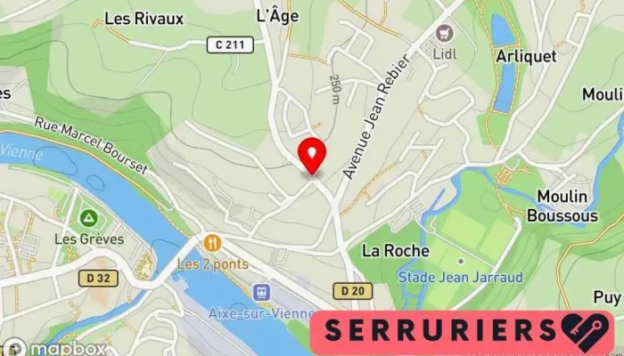 carte de Rmétal  à Aixe-sur-Vienne