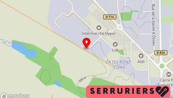 carte de SABLAGE AQUITAINE SERRURERIE Service de sablage, Producteur de ferronnerie industrielle, Atelier de métallerie à Serres-Castet