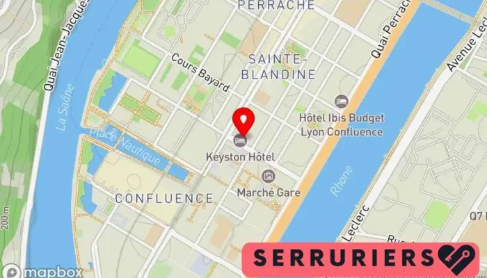 Securi Coffre Lyon Serrure Porte Blindee  Rideaux Metalliques  Lyon Carte - Lyon