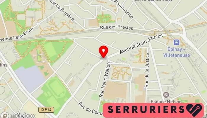carte de Serrure Express Service de serrurerie d'urgence à Épinay-sur-Seine