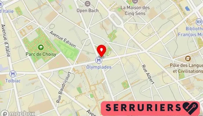 carte de Serrurerie ASC BRICARD PARIS Serrurier, Service de serrurerie d'urgence, Plombier, Vitrier à Paris