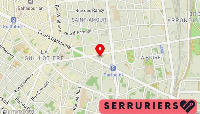 Serrurerie Cordonnerie Garibaldi -  Carte - Lyon