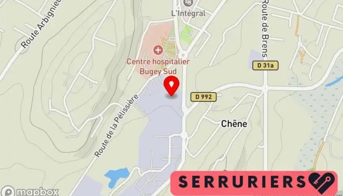 Serrurerie Ferronnerie Mollex -  Carte - Belley