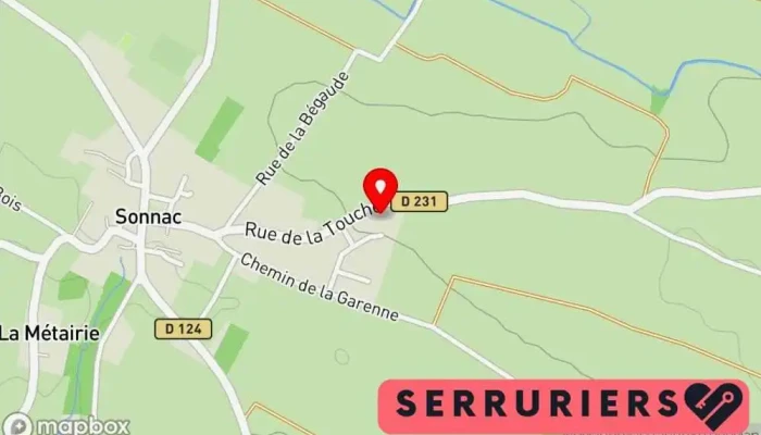 carte de Serrurerie Mathalienne Serrurier à Sonnac