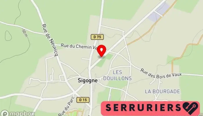 carte de Serrurerie Métallerie Créations Atelier de menuiserie, Producteur de ferronnerie industrielle, Serrurier à Sigogne