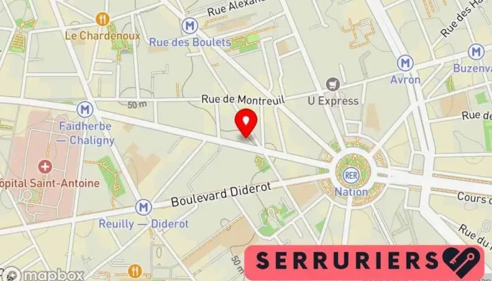 Serrurerie Protection Nation -  Carte - Paris