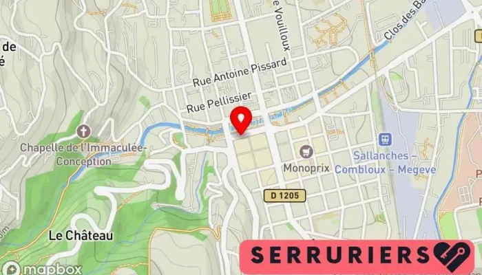 Serrurier Achille Depannage Installation Et Vente De Coffre Fort Carte - Sallanches